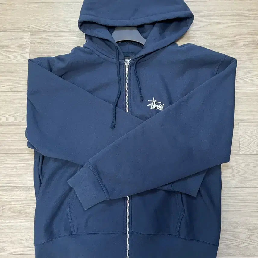[BUNJANG] Stussy Basic Zip-Up Hoodie Navy / 스투시 베이직 후드 집업 네이비 L