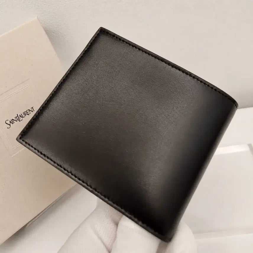 [BUNJANG] Saint Laurent Matelassé Leather Tiny Cassandre East/West Wallet Black / 최상급 생로랑 지갑