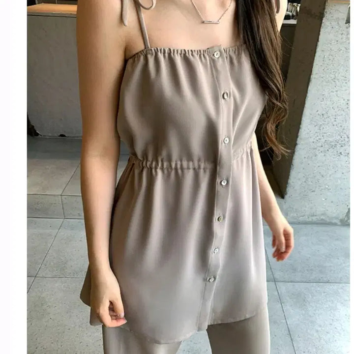 [BUNJANG] Airing Market Lounge Blouse - Beige / 아이링마켓 제작 라운지 블라우스 베이지 새상품