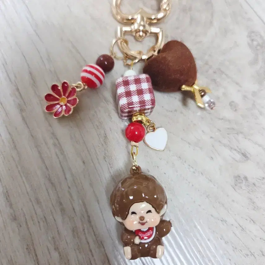 [BUNJANG] Monchhichi Keychain Doll Holder / 몬치치 키링 인형 키홀더