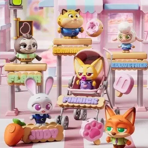 [BUNJANG] Zootopia Bloxy Marshmallow Keychain Bundle (Sealed) / 주토피아 블로키 마시멜로우 키링 5개 일괄(미개봉 새상품)