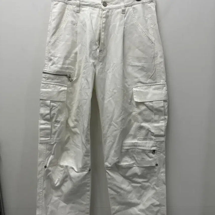 [BUNJANG] Arabian Vintage Second Monologue White Cargo Cotton Pants 28 / [만원 아라비아빈티지]세컨모놀로그 화이트 카고 면바지 팬츠 28