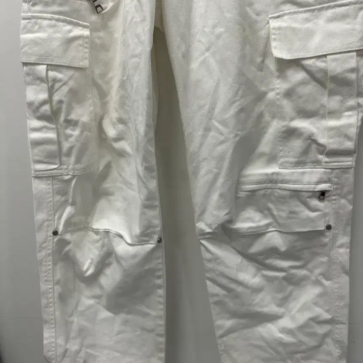 [BUNJANG] Arabian Vintage Second Monologue White Cargo Cotton Pants 28 / [만원 아라비아빈티지]세컨모놀로그 화이트 카고 면바지 팬츠 28