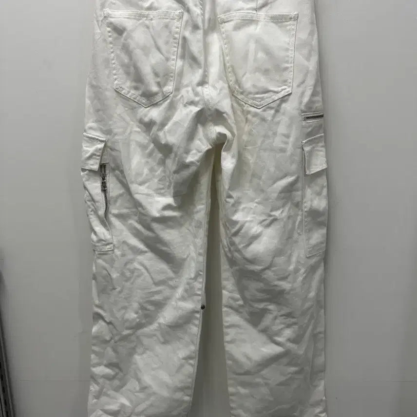 [BUNJANG] Arabian Vintage Second Monologue White Cargo Cotton Pants 28 / [만원 아라비아빈티지]세컨모놀로그 화이트 카고 면바지 팬츠 28