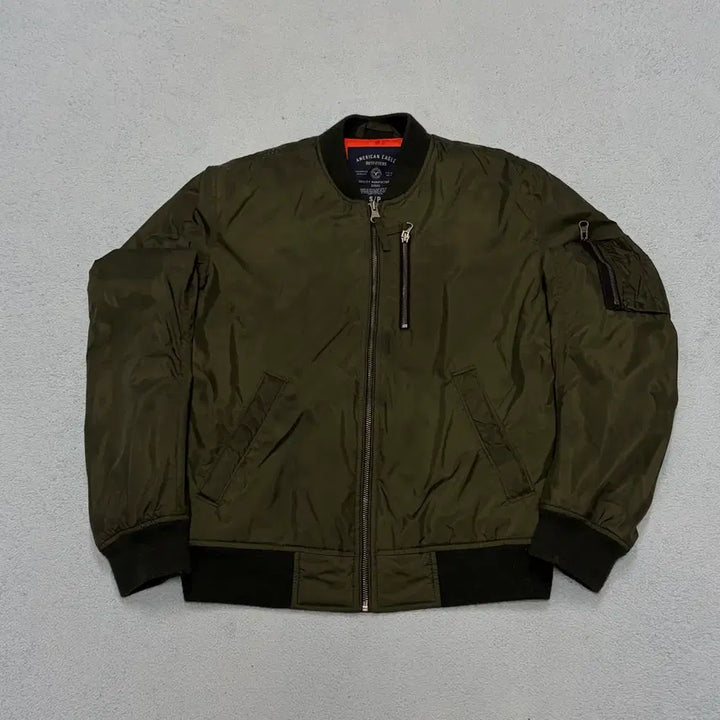 [BUNJANG] American Eagle Khaki Bomber Jacket / 95) (3회착) 아메리칸이글 카키 블루종 자켓