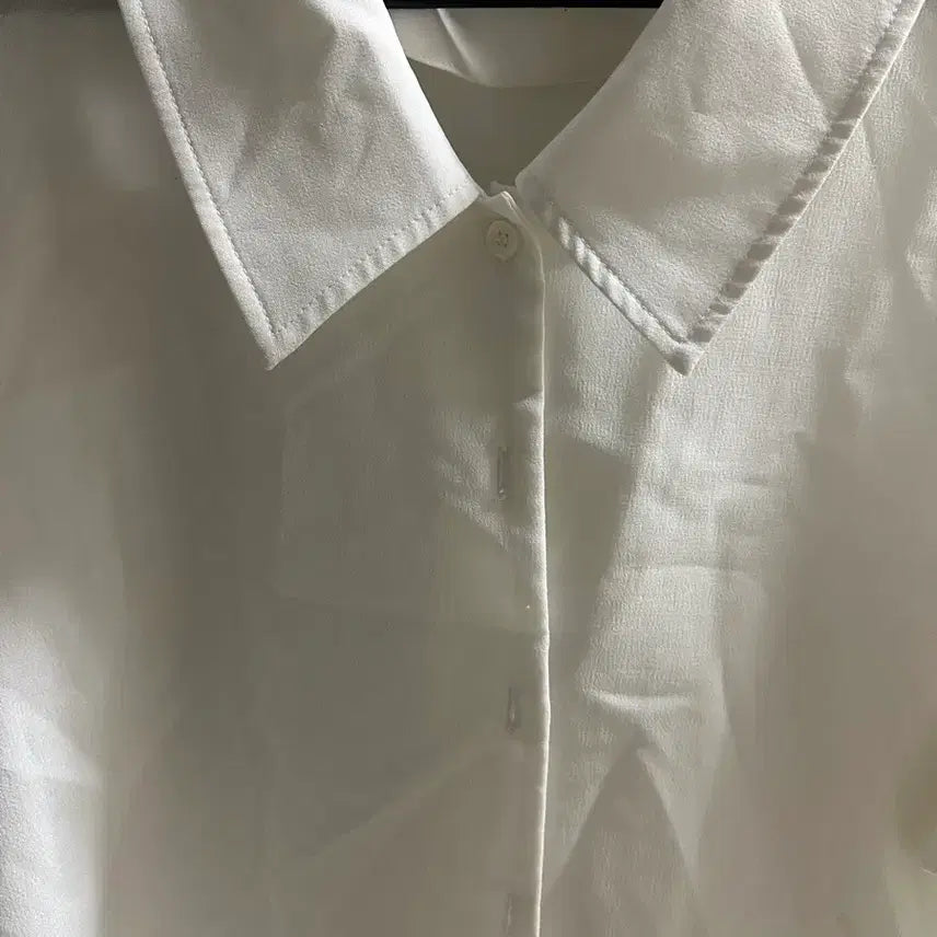 [BUNJANG] Roud White Short Sleeve Blouse / Roud 화이트 셔츠 블라우스