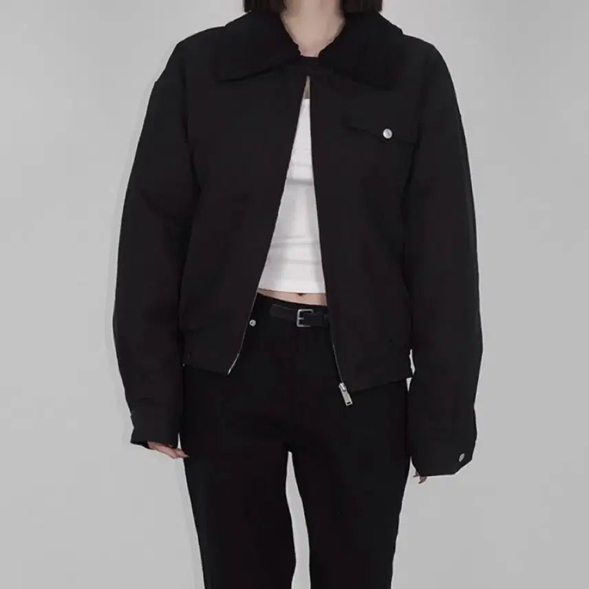 [BUNJANG] Faye Jade Buckle Work Jacket Black / 페일제이드 버클 워크자켓 블랙