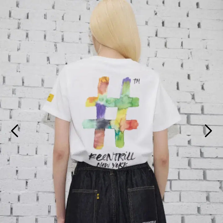 [BUNJANG] BEENTRILL White Short-Sleeve T-Shirt / BEENTRILL 빈트릴 화이트 반팔티