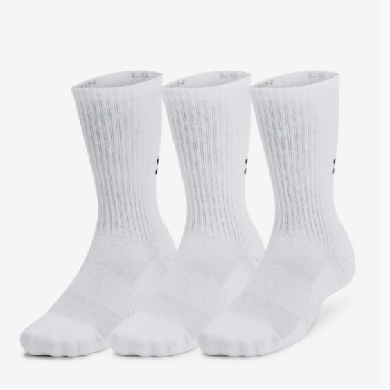 [BUNJANG] Under Armour Training Cotton Crew Socks White Black (3 Pack) / [언더아머/새상품/택있음] 트레이닝 코튼 크루 삭스 화이트 블랙 (3개입