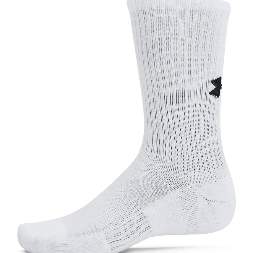[BUNJANG] Under Armour Training Cotton Crew Socks White Black (3 Pack) / [언더아머/새상품/택있음] 트레이닝 코튼 크루 삭스 화이트 블랙 (3개입