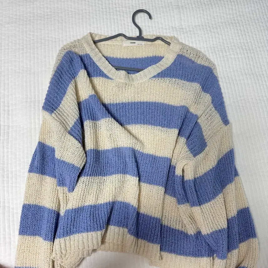 [BUNJANG] Stripe See-Through Summer Knit / 스트라이프 시스루 여름 니트