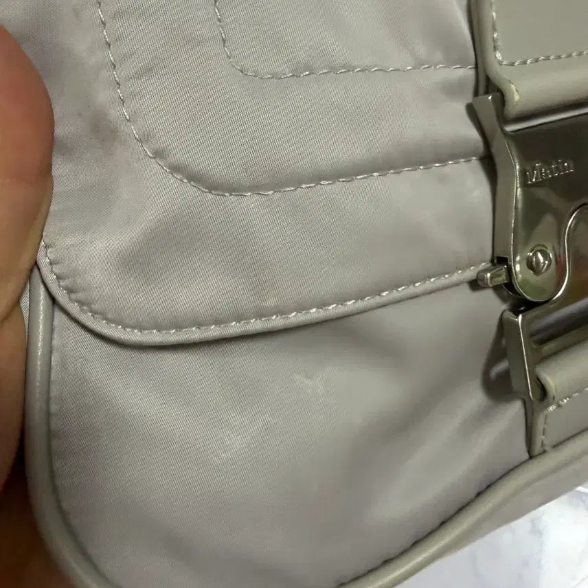 [BUNJANG] Matinkim Nylon Mini Buckle Bag Light Gray / 마뗑킴 나일론 미니 버클백 라이트 그레이