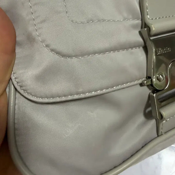 [BUNJANG] Matinkim Nylon Mini Buckle Bag Light Gray / 마뗑킴 나일론 미니 버클백 라이트 그레이