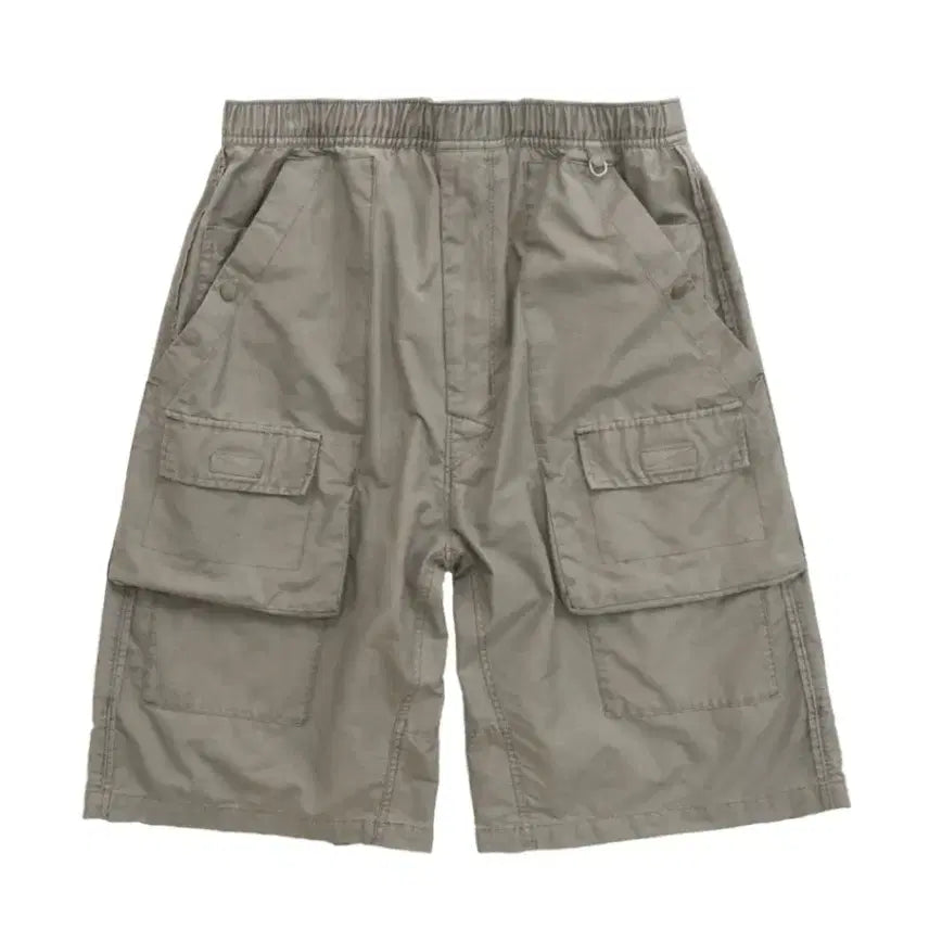 [BUNJANG] Politeru Front Cargo 1/2 Pants Grey Beige / (2) 폴리테루 프론트카고 1/2 그레이 베이지