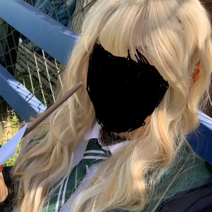 [BUNJANG] Platinum Blonde Long Wavy Full Wig / 백금발 웨이브 장발 통가발 팝니다
