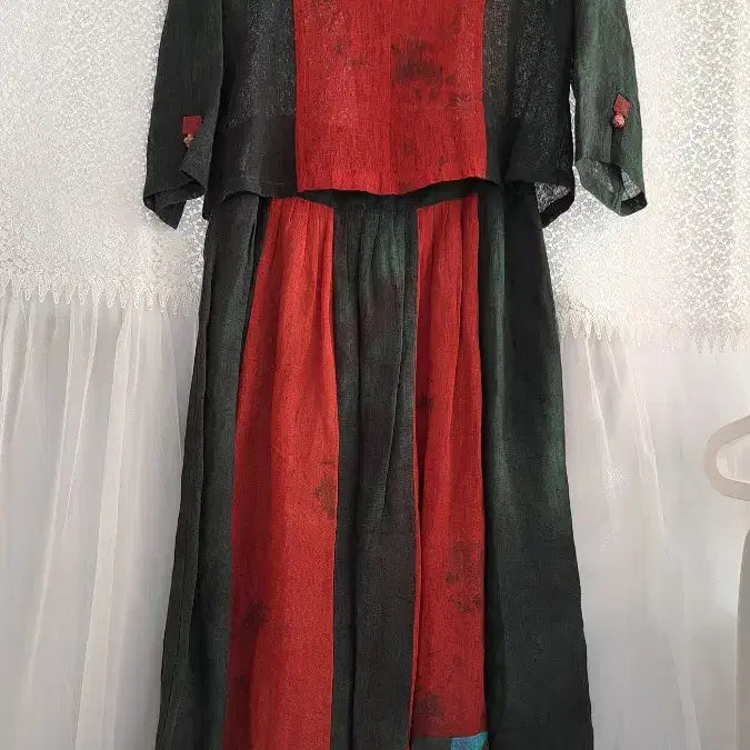 [BUNJANG] Natural Dye Two-Piece Suit Set Size 55 Half / 천연염색 투피스55반,거의새거