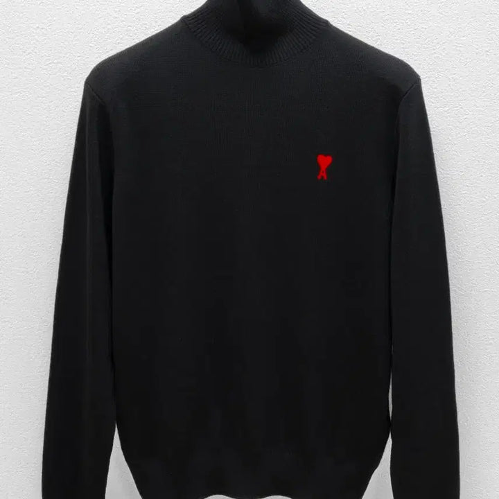 [BUNJANG] AMI Paris Small Heart Merino Wool Knit Turtleneck M / 아미 스몰하트 메리노울 니트 터틀넥 M