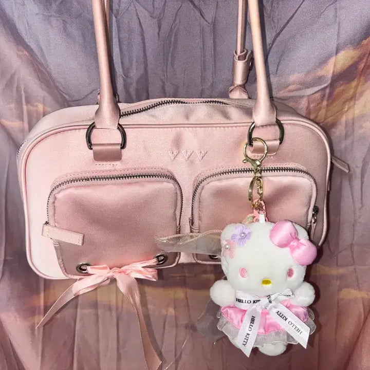 [BUNJANG] VVV Ribbon Tote Shoulder Bag Pink / vvv 리본 토트 숄더백 핑크 브이브이브이