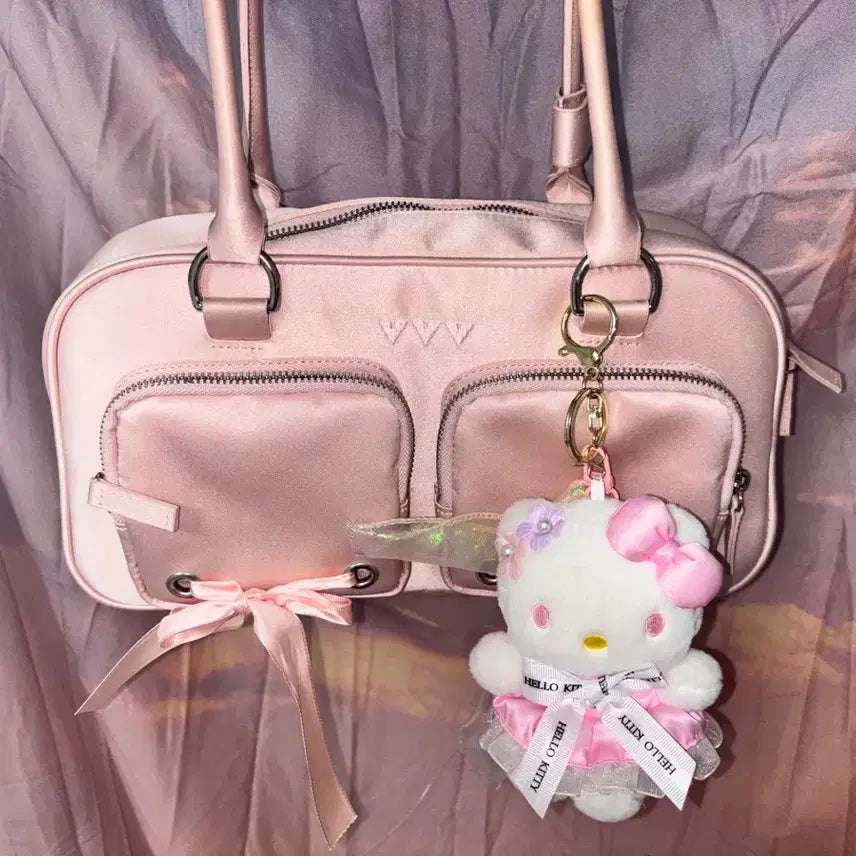 [BUNJANG] VVV Ribbon Tote Shoulder Bag Pink / vvv 리본 토트 숄더백 핑크 브이브이브이