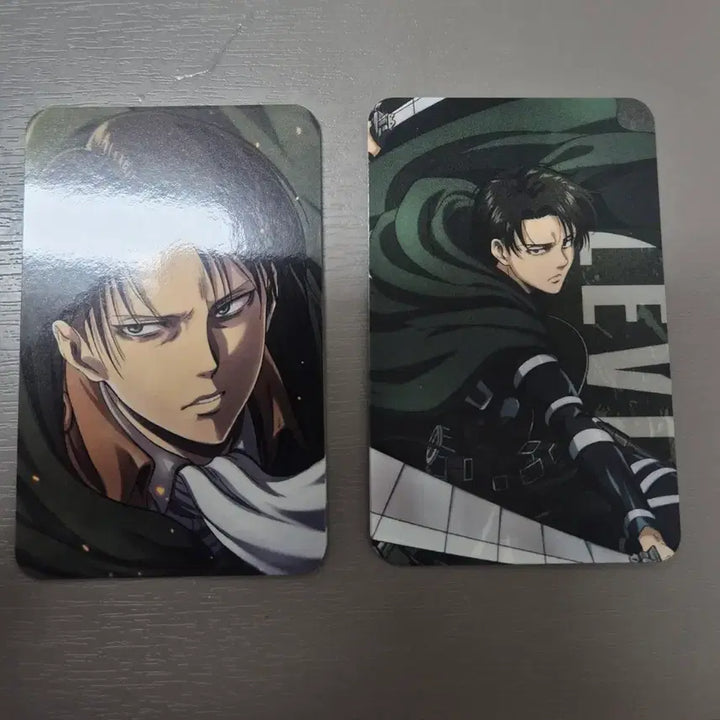[BUNJANG] Attack on Titan Levi 2 Photocards Bundle Set / 진격의 거인 리바이 포토카드 2종 일괄 포카