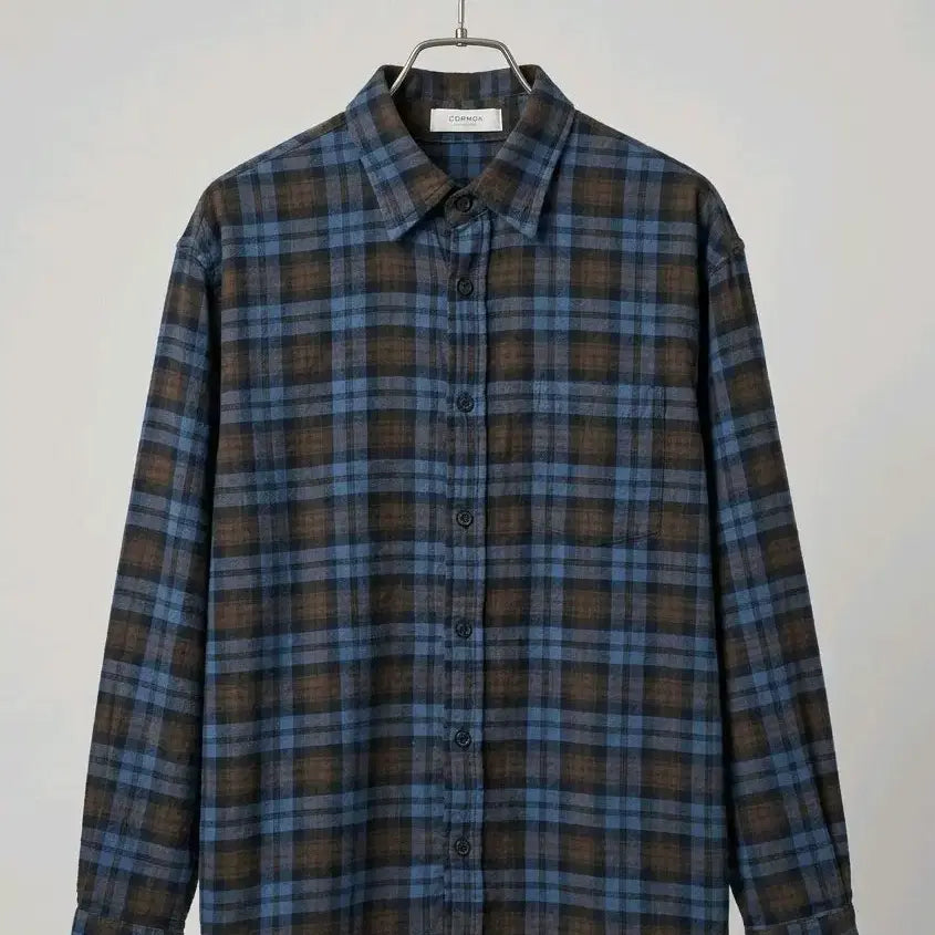 [BUNJANG] MilkCocoa Navy Check Shirt / 밀크코코아 네이비 체크 셔츠