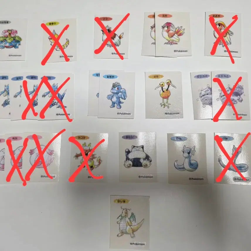 [BUNJANG] Pokemon Artwork Stickers Trading / 포켓몬 아트웍 띠부씰 팝니다.