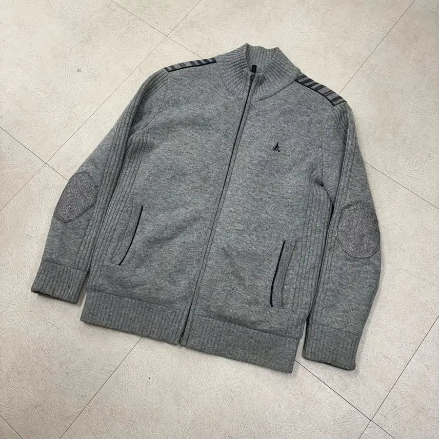 [BUNJANG] Beanpole Small Logo Knit Zip-Up / 빈폴 스몰로고 니트 집업