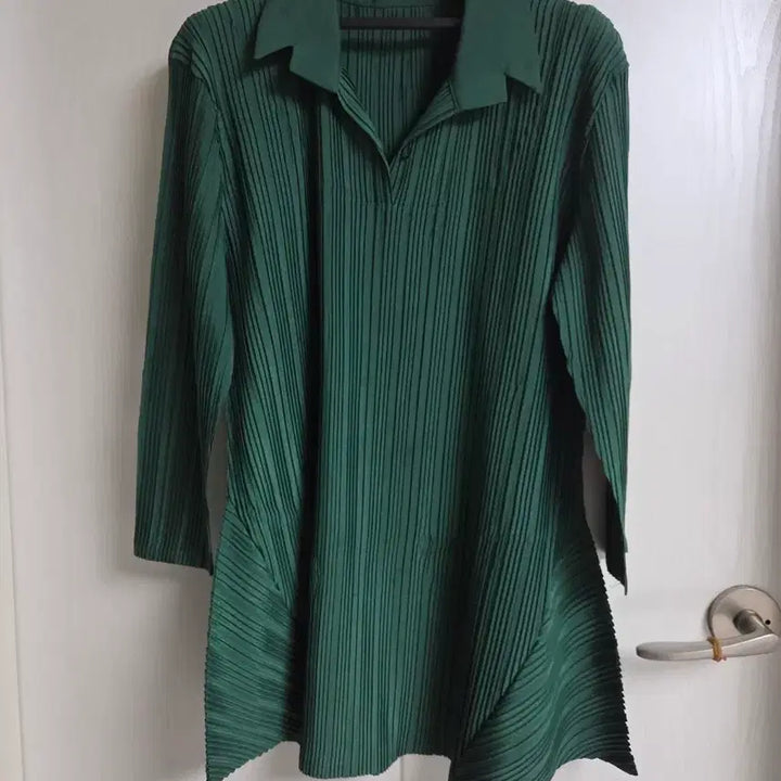 [BUNJANG] Pleated Deep Green Shirt / 플리츠 딥그린 셔츠형