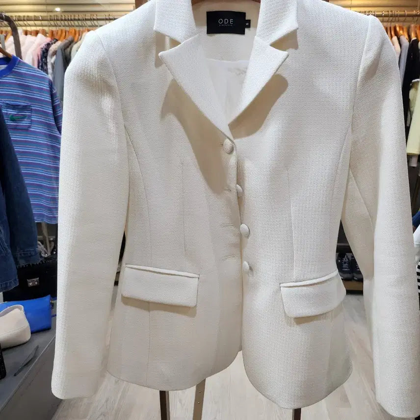 [BUNJANG] ODE Ivory Tweed Suit Set / ODE 아이보리 트위드 정장 세트