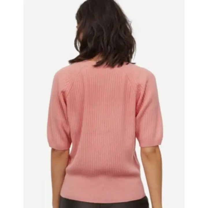 [BUNJANG] H&amp;M Cashmere Short Sleeve Knit Top - Pink, Size S / H&amp;M 캐시미어 반팔니트 S