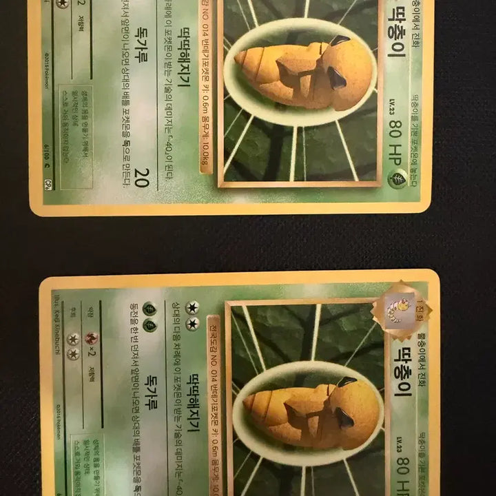[BUNJANG] Pokemon Card 20th Anniversary Wurmple CP6 Bundle Set Ancient Card / 포켓몬 카드 20주년 딱충이 CP6 2장 일괄 고대 카드