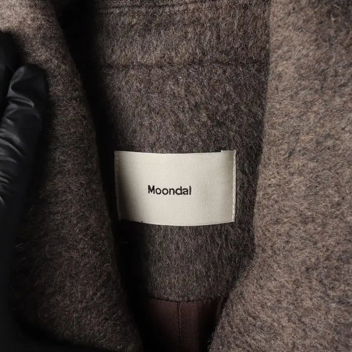 [BUNJANG] Mundal Double-Breasted Wool Alpaca Half Coat / 문달 후드 더블 브레스티드 울 알파카 하프 코트