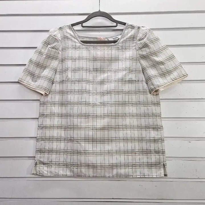 [BUNJANG] Roem Checkered Blouse / 로엠 체크 블라우스 66/보물찾기천사