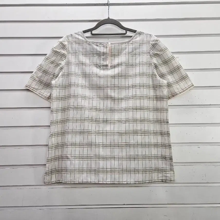 [BUNJANG] Roem Checkered Blouse / 로엠 체크 블라우스 66/보물찾기천사