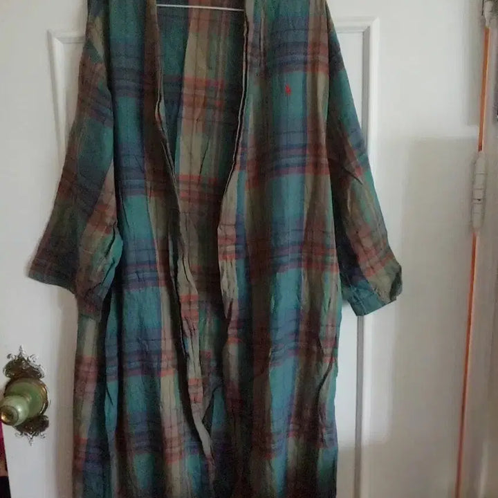 [BUNJANG] Polo Ralph Lauren Checked Long Cardigan M / 폴로 랄프로렌 체크 롱 가디건 M
