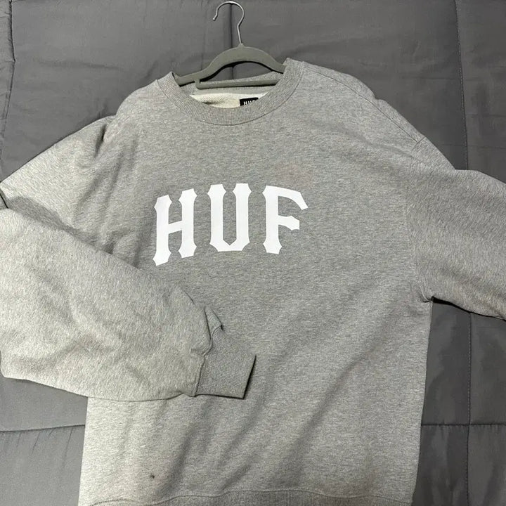 [BUNJANG] HUF Grey Hooded Sweatshirt / HUF 후드 맨투맨 회색