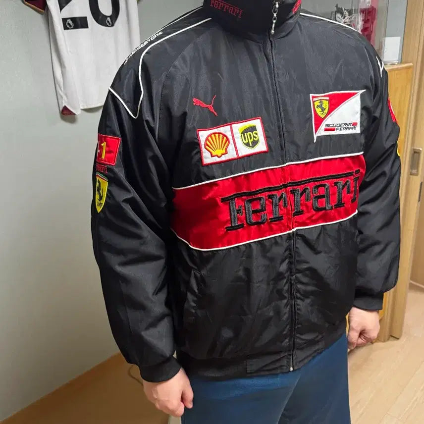[BUNJANG] Ferrari F1 Racing MA-1 Flight Jacket / 페라리 F1 레이싱 항공자켓