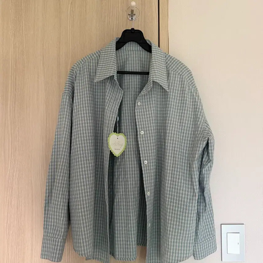 [BUNJANG] IRING Soft Mood Check Shirt Mint / 아이링 Soft Mood Check Shirt 민트