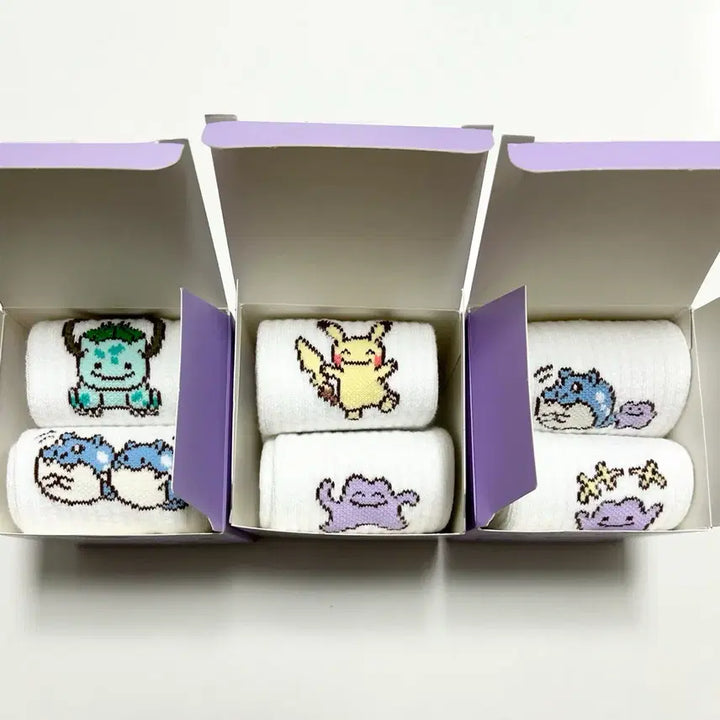 [BUNJANG] Paul Friends Pokemon Socks 3-Set / 폴프랜즈 포켓몬 양말 3종세트 새상품
