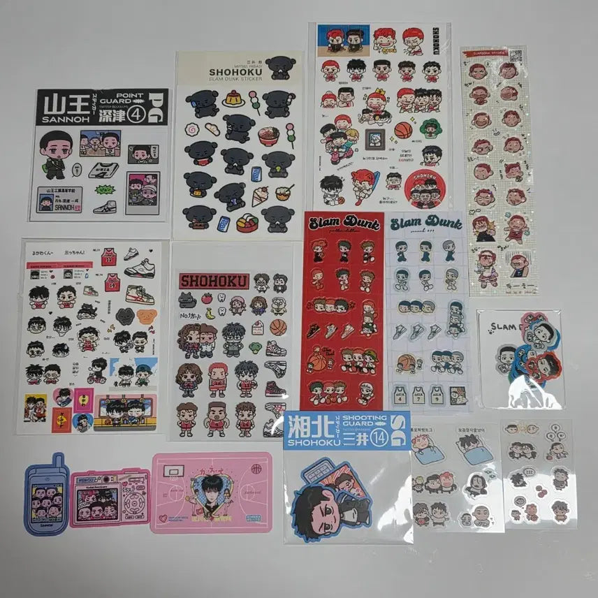 [BUNJANG] Slam Dunk Unofficial Stickers Bundle Set / 슬램덩크 비공굿 스티커