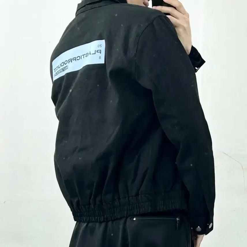 [BUNJANG] Plastic Product Standard Jacket Navy S / 플라스틱 프로덕트 스탠다드 자켓 네이비 S