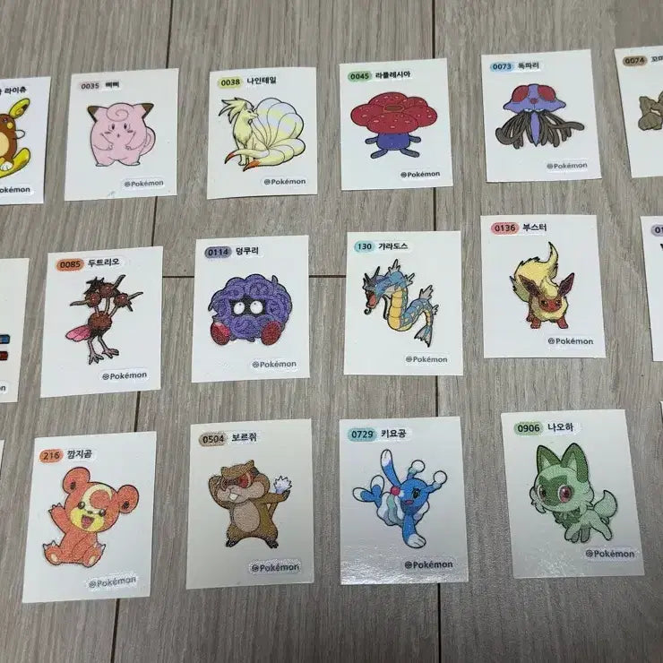 [BUNJANG] Pokemon Stick Seal 19 Types / 포켓몬 띠부씰 19종 판매