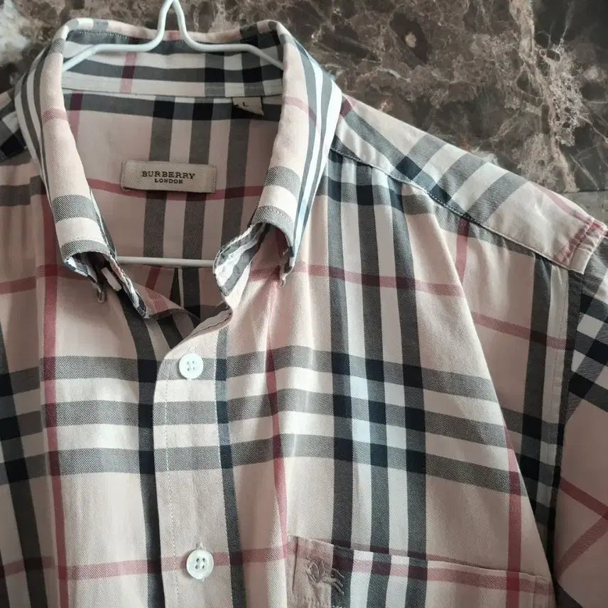 [BUNJANG] Burberry Check Short Sleeve Shirt / 버버리 체크 반팔 셔츠 남방