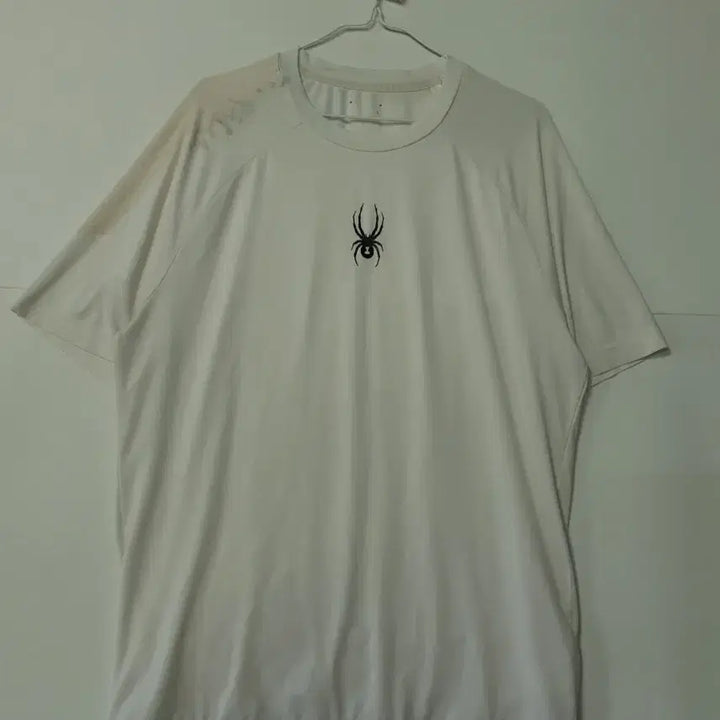 [BUNJANG] Spider White Short Sleeve Performance T-Shirt / 스파이더 흰색 반팔 기능성 여름 티셔츠 0360