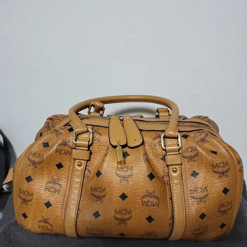 [BUNJANG] MCM Boston Bag Brown Tote Bag / MCM 보스턴백 브라운 토트백 가방