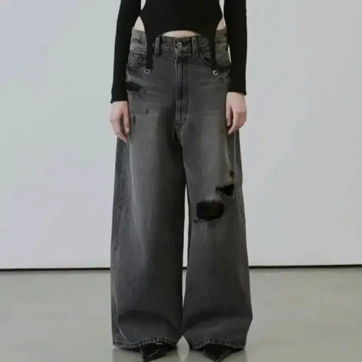 [BUNJANG] LCDC Damage Wide Pants / LCDC 데미지 와이드 팬츠