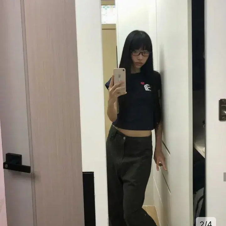 [BUNJANG] AAA Dot Short Sleeve T-Shirt Navy / 에이에이에이 도트 반팔 티셔츠 네이비
