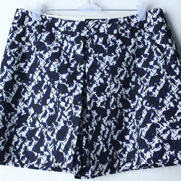 [BUNJANG] W(M) Valencia Pattern Blue Layered Unique Shorts / W(M) 발렌시아 반바지 팬츠 패턴 블루 레이어드 유니크-2645