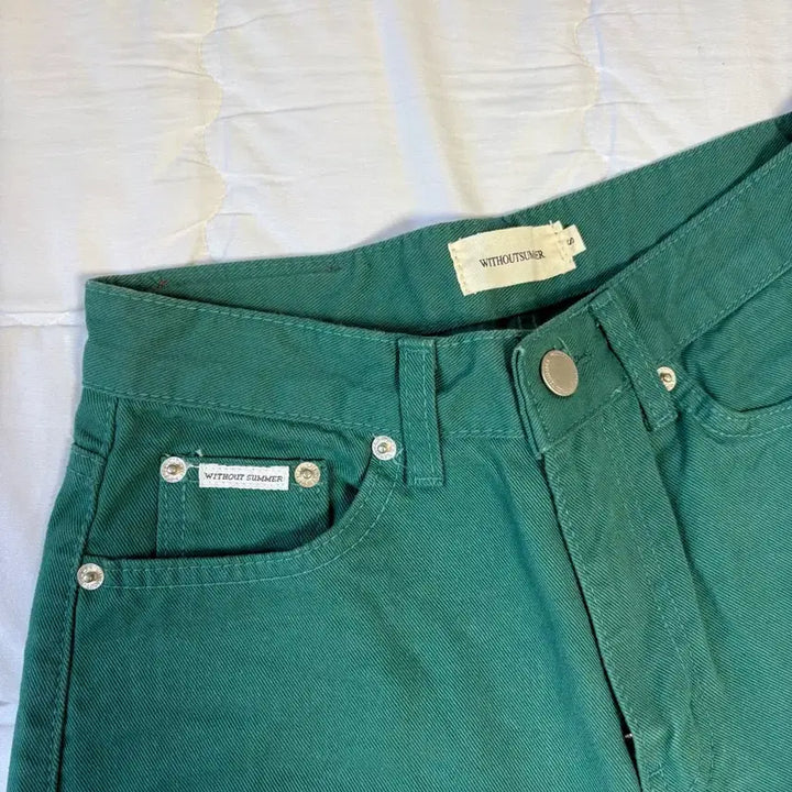 [BUNJANG] WITHOUT SUMMER Fair Cotton Pants Green S / 위드아웃썸머 위아썸 페어코튼팬츠 그린 s