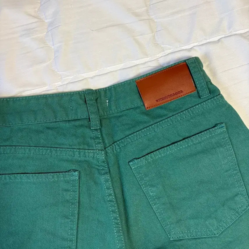 [BUNJANG] WITHOUT SUMMER Fair Cotton Pants Green S / 위드아웃썸머 위아썸 페어코튼팬츠 그린 s